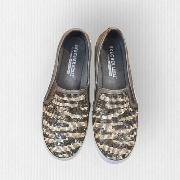 Sketchers Street Slip on Glamour Gray Sneaker Women's Size 7.5 Air-Cooled Mem - Picture 7 of 11